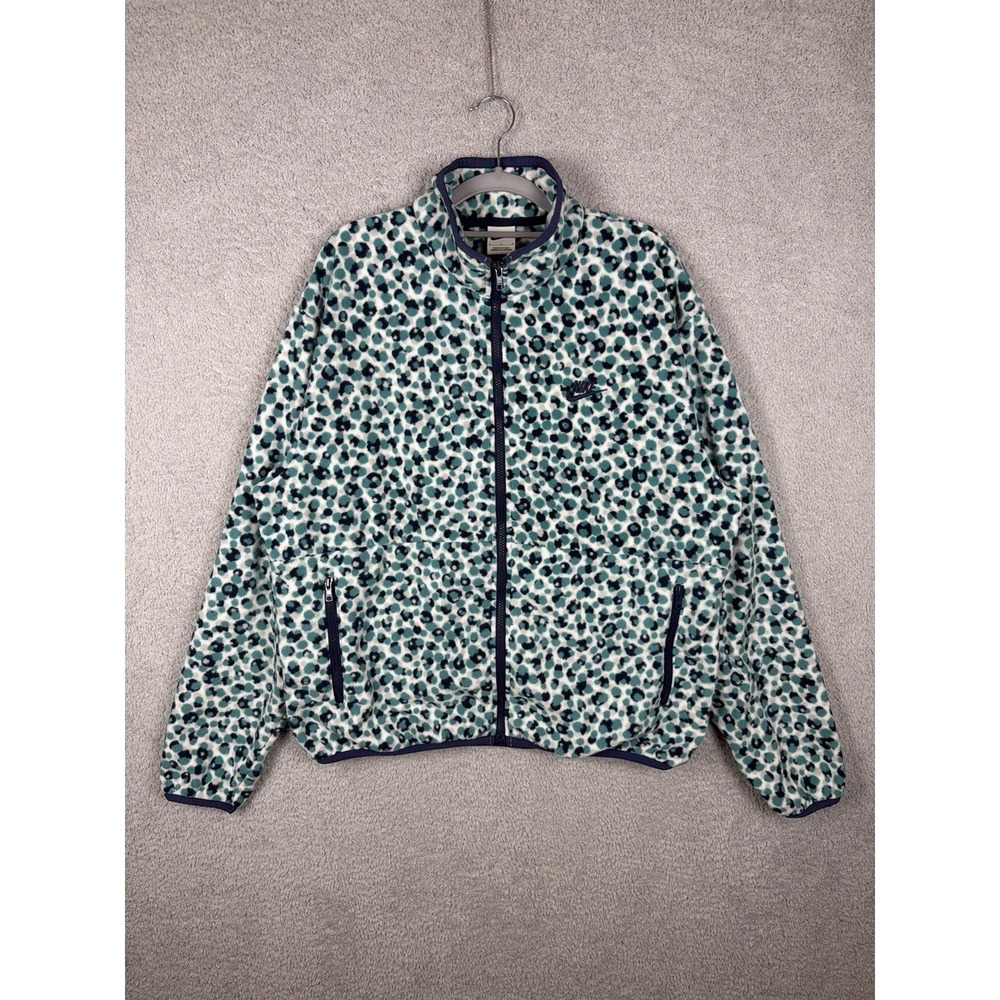 NIKE Mens Size M Club Fleece Jacket Mineral Teal Navy DX0531 379 Outdoor Active‎